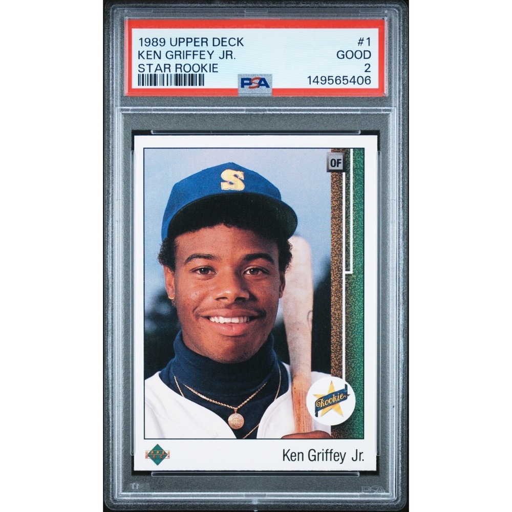 1989 Upper Deck Ken Griffey Jr #1 PSA 2 Good RC Star Rookie RAINBOW low pop RARE